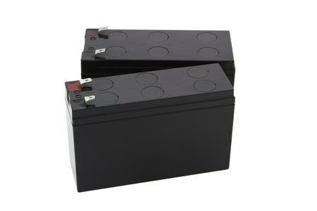 Rechargeable battery for UPS  Isolated on white background  の写真素材