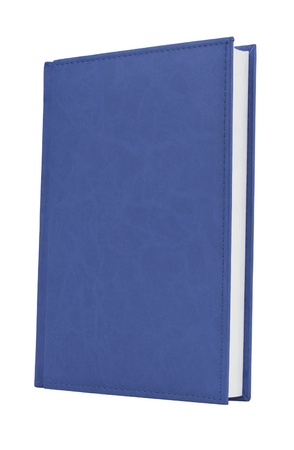 Closed book close-up  Isolated on a white background  No shadows on the background の写真素材