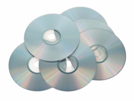  whDVD recordable discs six pieces  Isolated onite background  の写真素材