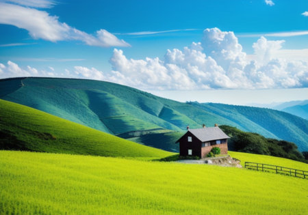 Rural landscape in Val d'Orcia, Tuscany, Italyの素材