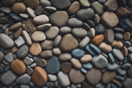 colorful pebble stones background - retro vintage effect style picturesの素材