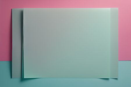 3d rendering of a book on a pink and blue background.の素材