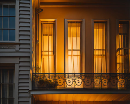 Balcony in the city of San Francisco, California, USAの素材