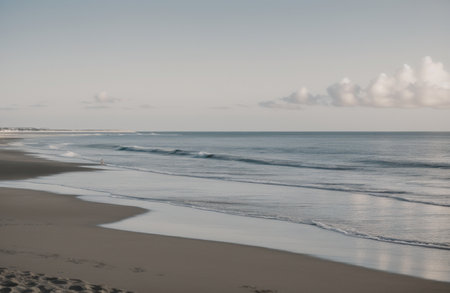 Beach in South Australia with white sand and ocean in the backgroundの素材