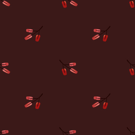 Watercolor seamless pattern with twigs and autumn leaves. Pattern for seasonal wrapping paper, fabric, textile.の写真素材