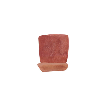 Interior ceramic flower pot made of reddish fired clay. Home stuff. Isolated watercolor illustration on white background. Clipart.の写真素材