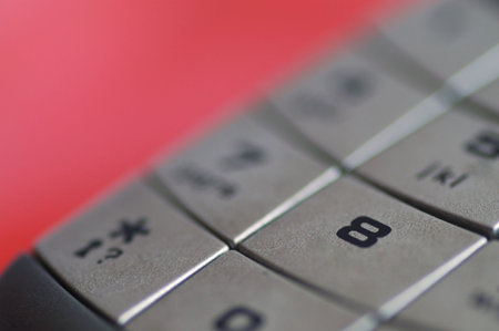 Lucky number - digit 8 of a telephone keyboardの写真素材