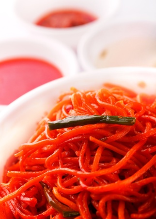 Stir-fried noodles, Chow mein, Chinese cuisine also called schezwan noodles in Indiaの写真素材