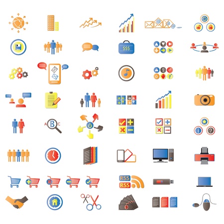 Web Icons, Internet &amp, Website icons, signs and symbols, office &amp, universal icons, icons Set, web buttonsのイラスト素材