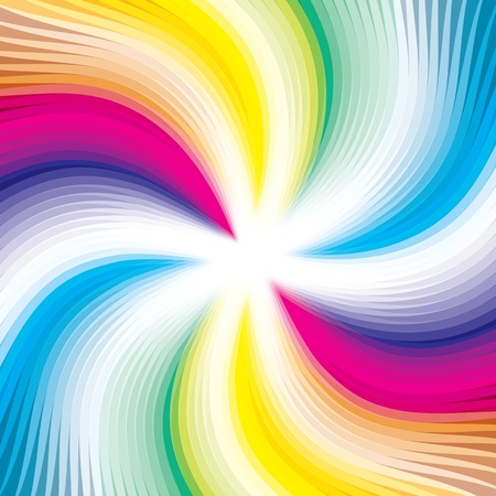 Abstract digital background image - colorful wavy lines designed to look like a color wheel  AI EPS 10 Vector のイラスト素材