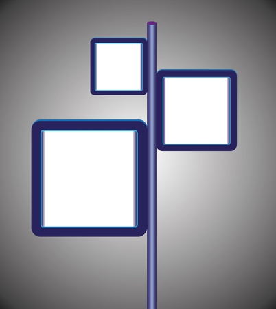 Empty message boards with white space for text, ad, advertisement or promotion.のイラスト素材