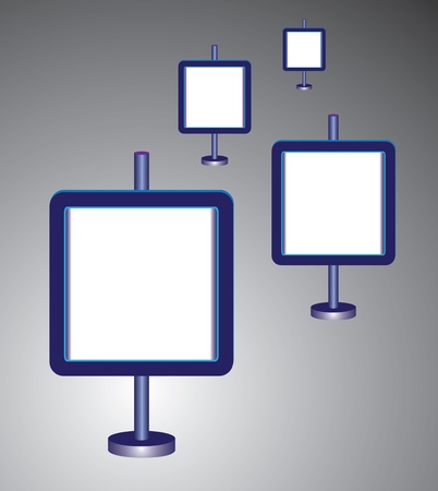 Blank ad message boards with white space for text, ad, advertisement or promotion.のイラスト素材