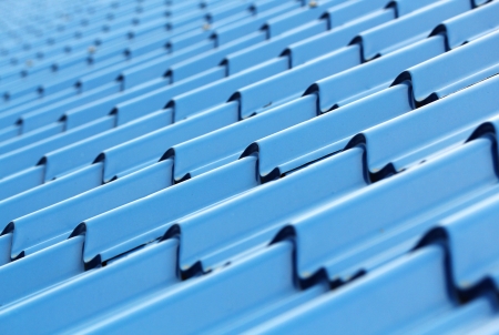 Tiled roof top surface made of plastic & fiber for website backgroundsの写真素材