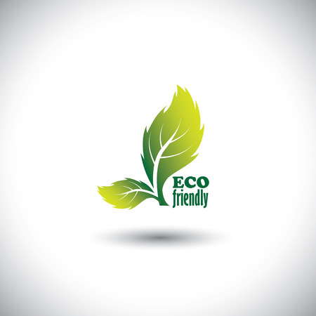 Eco friendly concept showing green fresh vibrant leaves のイラスト素材