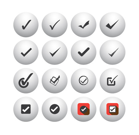 tick mark or right sign icons collection setのイラスト素材