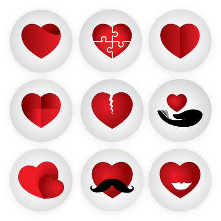 heart iconsのイラスト素材