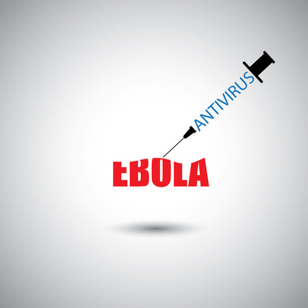 prevent ebola epidemic using antivirus concept のイラスト素材