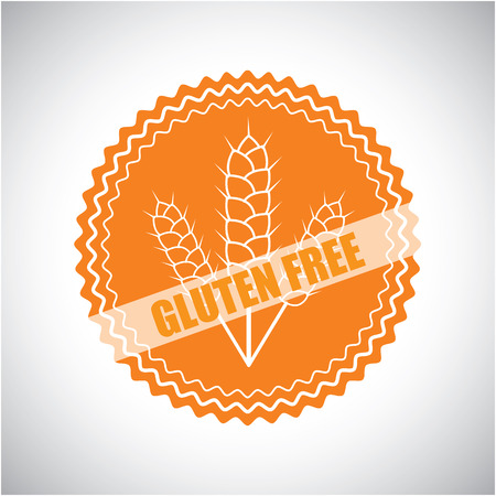 vector outline icon for gluten free badges and emblems in line styleのイラスト素材