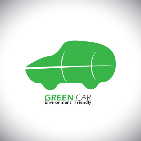 eco friendly green car concept vector icon. this icon can also represent car using renewable energy resources for fuel, environmentally friendly vehicleのイラスト素材