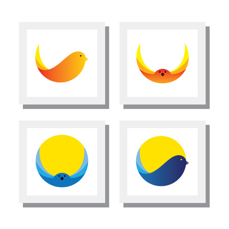 logo designs of bird flyingのイラスト素材