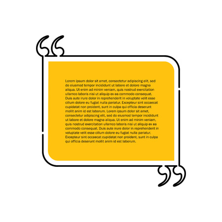 quote text bubble vector graphic design using black lineのイラスト素材