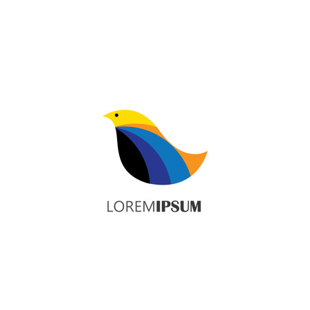 vector icon of beautiful multicolored bird of paradiseのイラスト素材