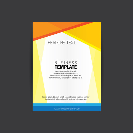 vector business brochure flyer design layout template vector with overlapping shapes. abstract, colorful and modern design vector template for advertising, media campaigns, etcのイラスト素材