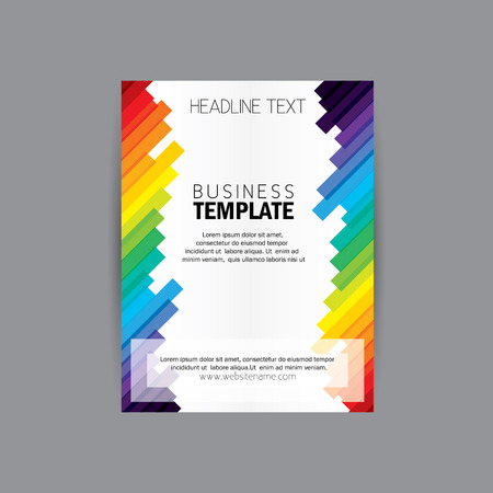 vector business brochure flyer design layout template vector with diagonal lines. abstract, colorful and modern design vector template for advertising, media campaigns, etcのイラスト素材