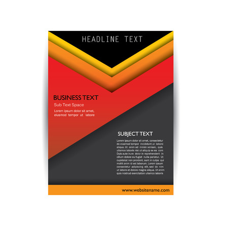 vector business brochure flyer design layout. graphic template in A4 size.のイラスト素材