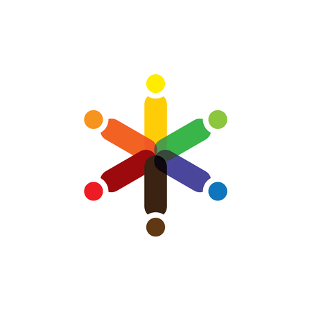 team & teamwork, excited employees, motivated people -のイラスト素材