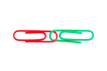 Two paper clips joined together