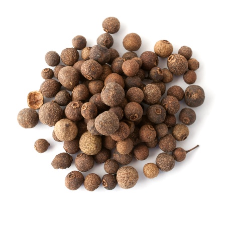 Allspice heap on white background  Top view の写真素材