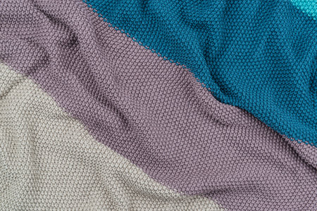 Knitted wavy plaid fabric texture