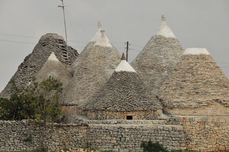Typical Trullo houses in Alberobello, Italyの写真素材