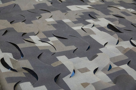 Military camouflage background. Olive camo netの写真素材