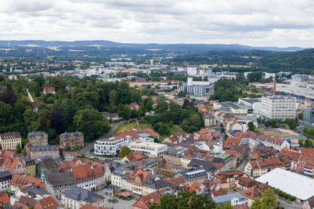 Panoramic view over the city of the old townの写真素材