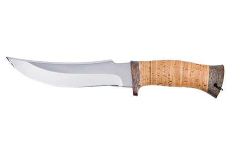 hunting knife on a white background. Isolated object with clipping path