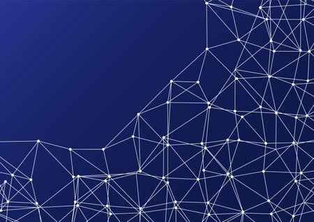Polygon luminary pattern on the blue backgroundのイラスト素材