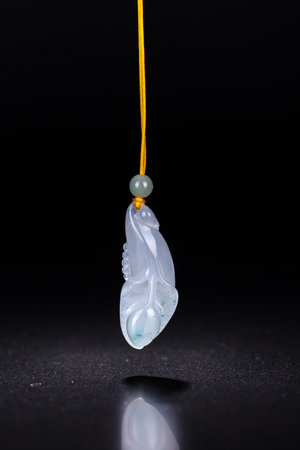 Jade carving necklace pendantの写真素材