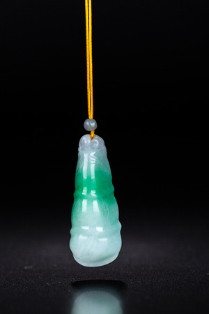 Jade carving necklace pendantの写真素材