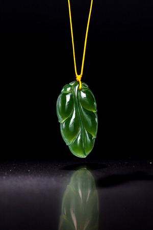 Jade carving necklace pendantの写真素材