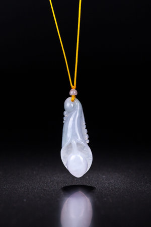 Jade carving necklace pendantの写真素材