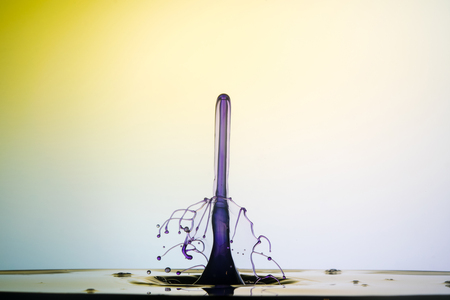 water drop collision on a wet backgroundの写真素材