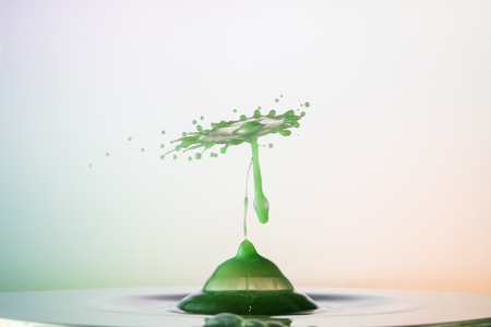 water drop collisionの写真素材