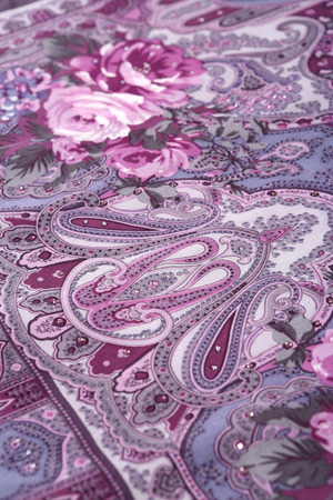 scarf with Traditional ornamental floral patternの写真素材