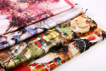 scarf with Traditional ornamental floral patternの写真素材
