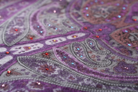 scarf with Traditional ornamental floral patternの写真素材