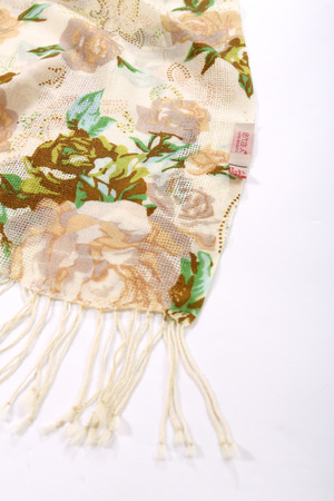 scarf with Traditional ornamental floral patternのeditorial素材