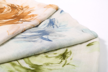 scarf with Traditional ornamental floral patternの写真素材