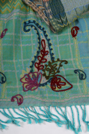 scarf with Traditional ornamental floral pattern